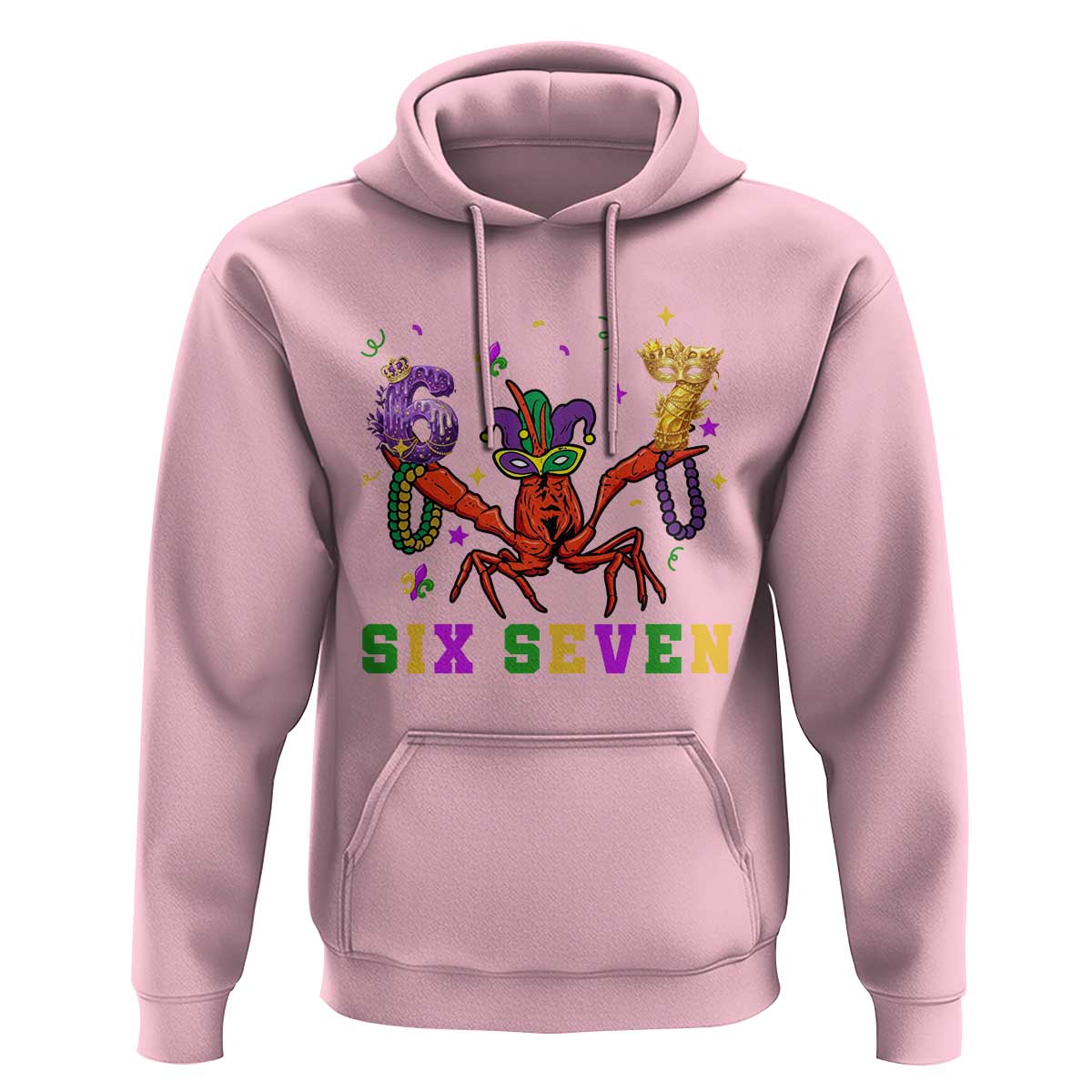 Funny 67 Crawfish Mardi Gras Hoodie Six Seven Meme