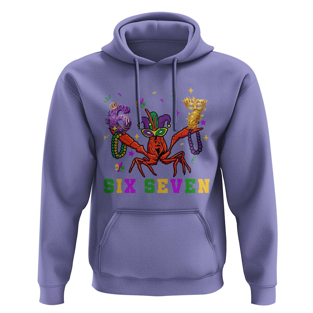 Funny 67 Crawfish Mardi Gras Hoodie Six Seven Meme