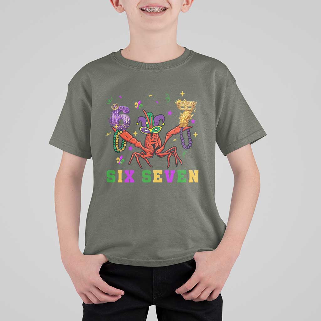 Funny 67 Crawfish Mardi Gras T Shirt For Kid Six Seven Meme