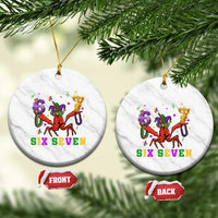 Funny 67 Crawfish Mardi Gras Ceramic Ornament Six Seven Meme
