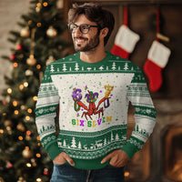 Funny 67 Crawfish Mardi Gras Ugly Christmas Sweater Six Seven Meme