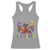 Funny 67 Crawfish Mardi Gras Racerback Tank Top Six Seven Meme