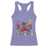 Funny 67 Crawfish Mardi Gras Racerback Tank Top Six Seven Meme