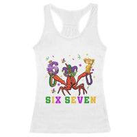 Funny 67 Crawfish Mardi Gras Racerback Tank Top Six Seven Meme