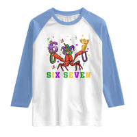 Funny 67 Crawfish Mardi Gras Raglan Shirt Six Seven Meme