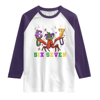 Funny 67 Crawfish Mardi Gras Raglan Shirt Six Seven Meme