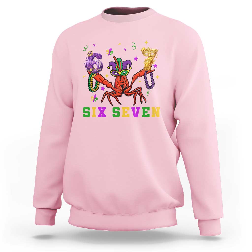 Funny 67 Crawfish Mardi Gras Sweatshirt Six Seven Meme