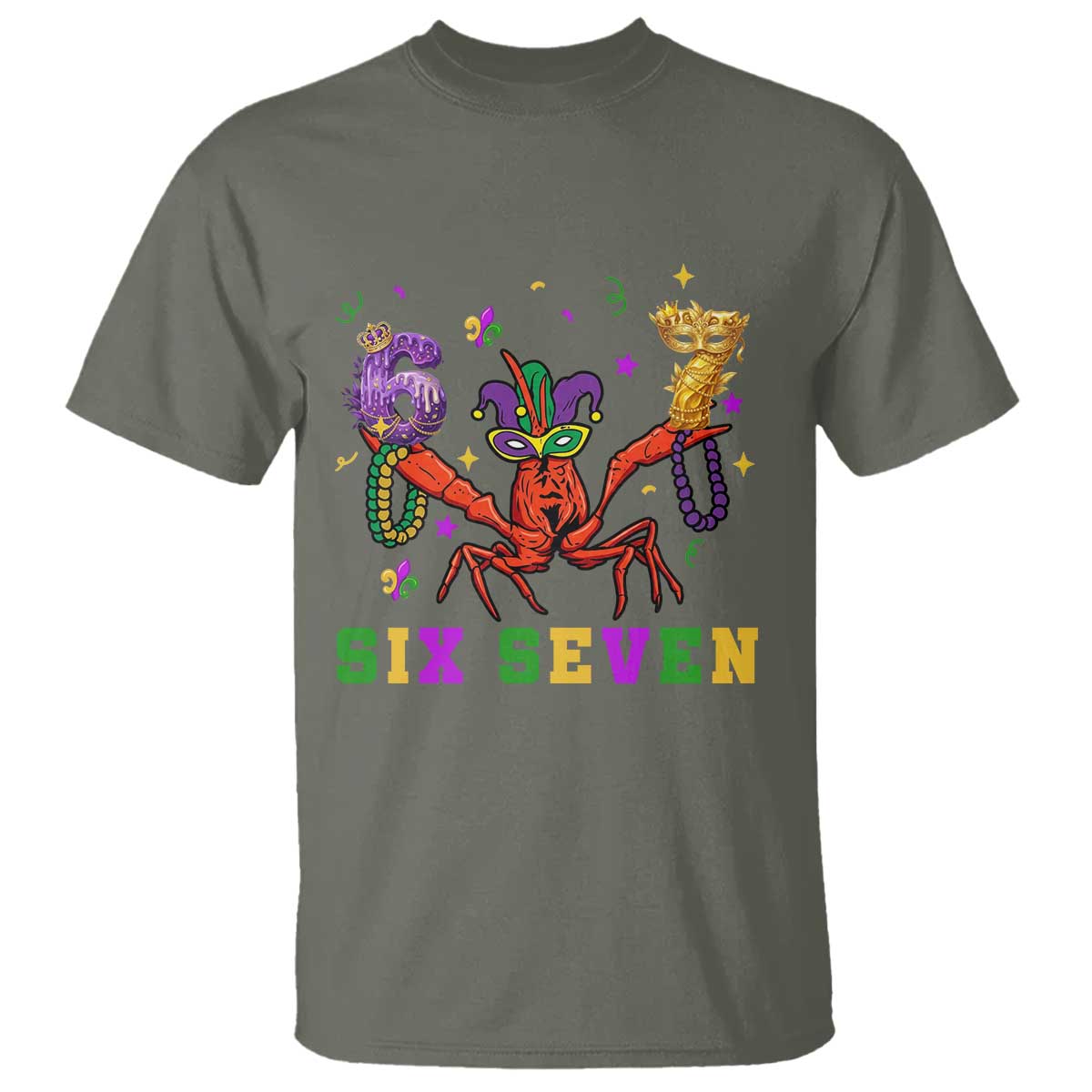 Funny 67 Crawfish Mardi Gras T Shirt Six Seven Meme