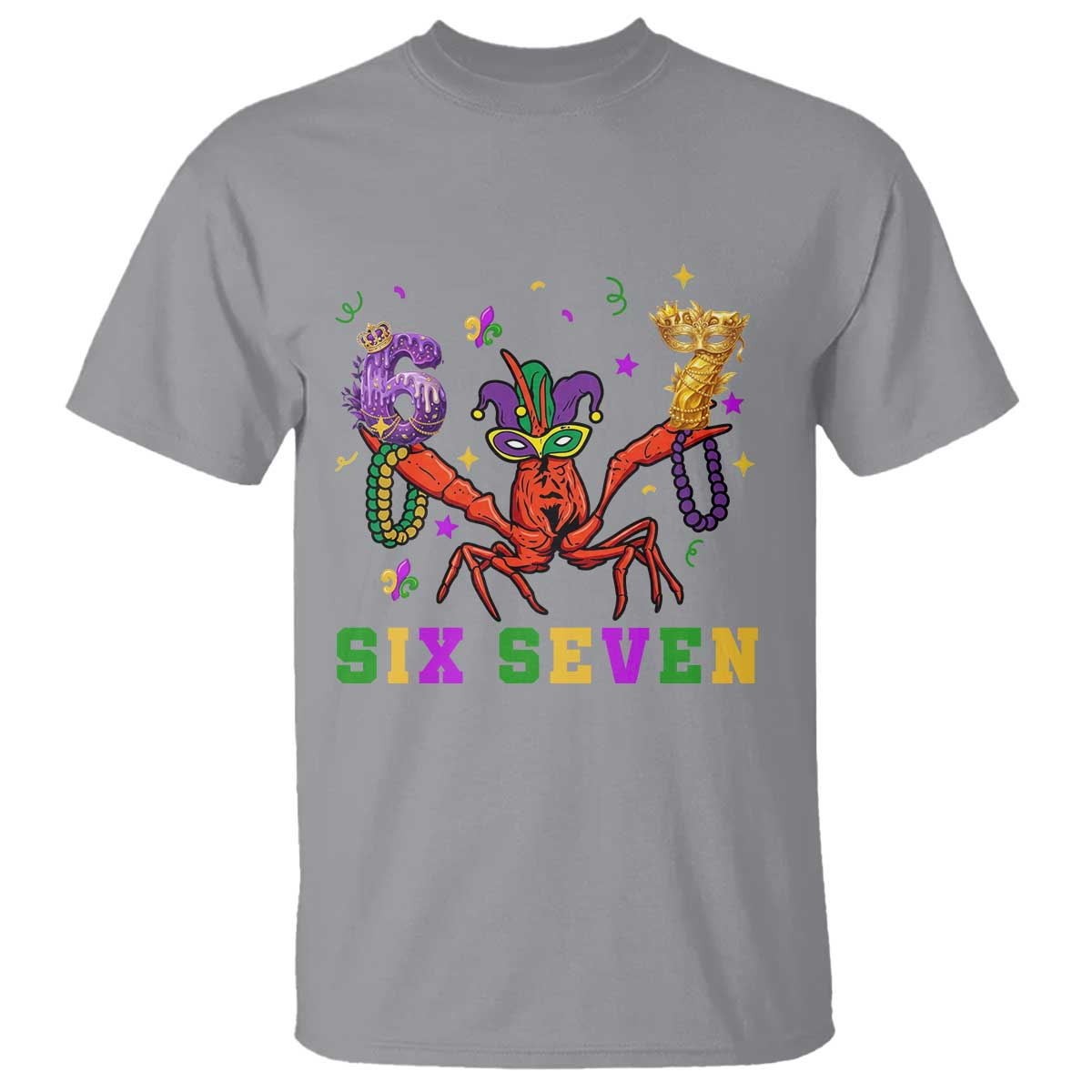 Funny 67 Crawfish Mardi Gras T Shirt Six Seven Meme