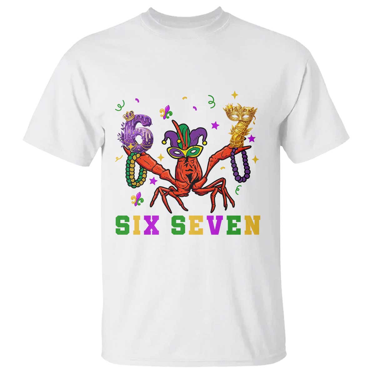Funny 67 Crawfish Mardi Gras T Shirt Six Seven Meme