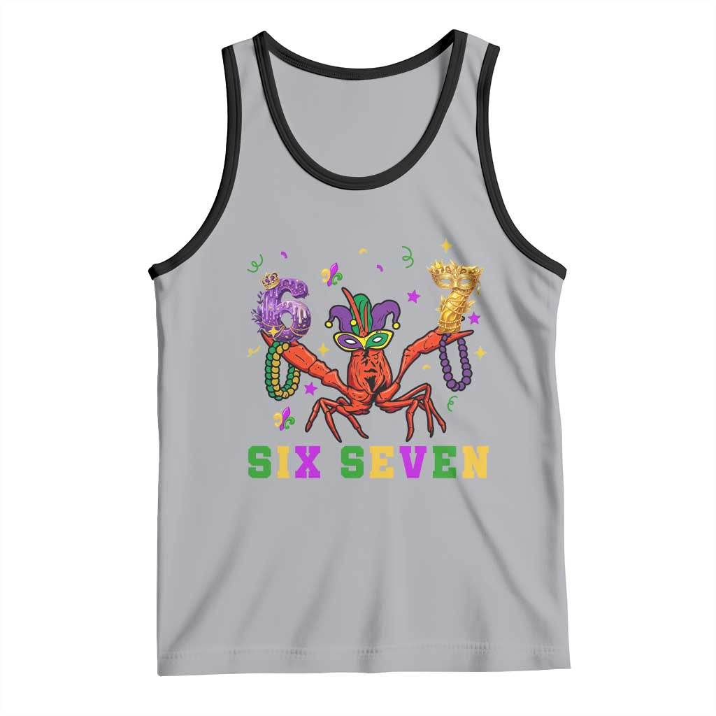Funny 67 Crawfish Mardi Gras Tank Top Six Seven Meme