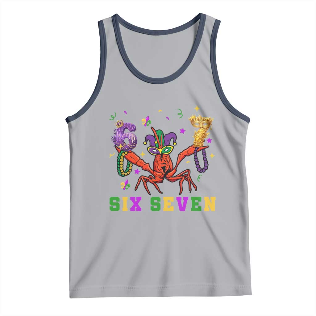 Funny 67 Crawfish Mardi Gras Tank Top Six Seven Meme