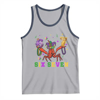 Funny 67 Crawfish Mardi Gras Tank Top Six Seven Meme