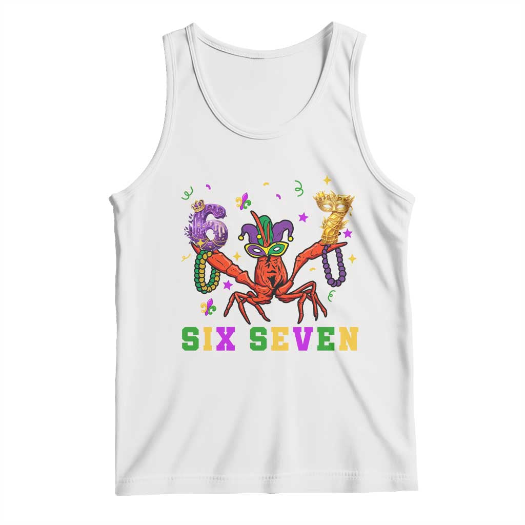 Funny 67 Crawfish Mardi Gras Tank Top Six Seven Meme