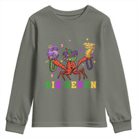Funny 67 Crawfish Mardi Gras Youth Sweatshirt Six Seven Meme