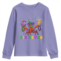 Funny 67 Crawfish Mardi Gras Youth Sweatshirt Six Seven Meme