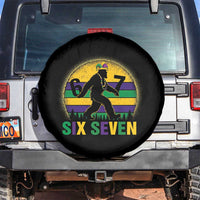 Funny Mardi Gras Bigfoot Spare Tire Cover Six Seven Meme