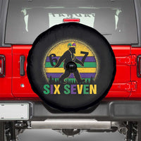 Funny Mardi Gras Bigfoot Spare Tire Cover Six Seven Meme
