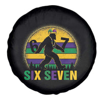 Funny Mardi Gras Bigfoot Spare Tire Cover Six Seven Meme