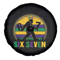 Funny Mardi Gras Bigfoot Spare Tire Cover Six Seven Meme