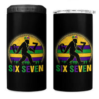 Funny Mardi Gras Bigfoot 4 in 1 Can Cooler Tumbler Six Seven Meme