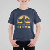 Funny Mardi Gras Bigfoot T Shirt For Kid Six Seven Meme