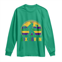 Funny Mardi Gras Bigfoot Long Sleeve Shirt Six Seven Meme