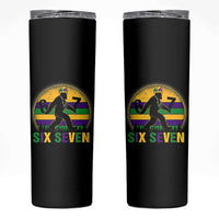 Funny Mardi Gras Bigfoot Skinny Tumbler Six Seven Meme