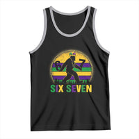 Funny Mardi Gras Bigfoot Tank Top Six Seven Meme
