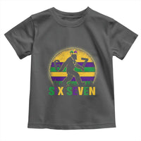 Funny Mardi Gras Bigfoot Toddler T Shirt Six Seven Meme