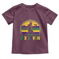 Funny Mardi Gras Bigfoot Toddler T Shirt Six Seven Meme