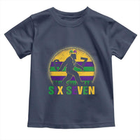 Funny Mardi Gras Bigfoot Toddler T Shirt Six Seven Meme