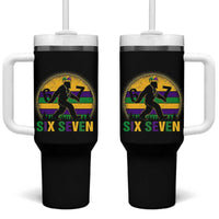 Funny Mardi Gras Bigfoot Tumbler With Handle Six Seven Meme