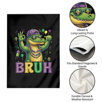 Mardi Gras Mardigator Alligator Six Seven Bruh Meme Garden Flag