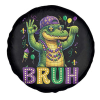 Mardi Gras Mardigator Alligator Six Seven Bruh Meme Spare Tire Cover