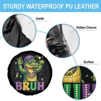 Mardi Gras Mardigator Alligator Six Seven Bruh Meme Spare Tire Cover
