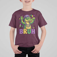 Mardi Gras Mardigator Alligator Six Seven Bruh Meme T Shirt For Kid