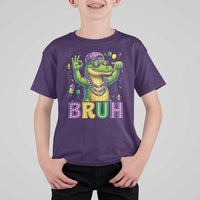 Mardi Gras Mardigator Alligator Six Seven Bruh Meme T Shirt For Kid