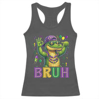 Mardi Gras Mardigator Alligator Six Seven Bruh Meme Racerback Tank Top