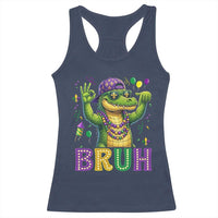 Mardi Gras Mardigator Alligator Six Seven Bruh Meme Racerback Tank Top