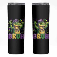 Mardi Gras Mardigator Alligator Six Seven Bruh Meme Skinny Tumbler
