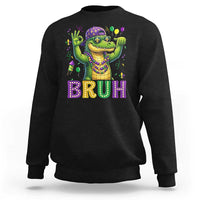 Mardi Gras Mardigator Alligator Six Seven Bruh Meme Sweatshirt