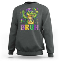 Mardi Gras Mardigator Alligator Six Seven Bruh Meme Sweatshirt