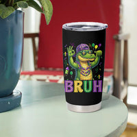 Mardi Gras Mardigator Alligator Six Seven Bruh Meme Tumbler Cup