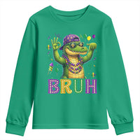 Mardi Gras Mardigator Alligator Six Seven Bruh Meme Youth Sweatshirt