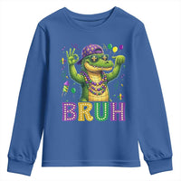 Mardi Gras Mardigator Alligator Six Seven Bruh Meme Youth Sweatshirt
