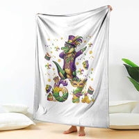 Funny Mardigator Alligator Six Seven Meme Throw Blanket Mardi Gras Gifts