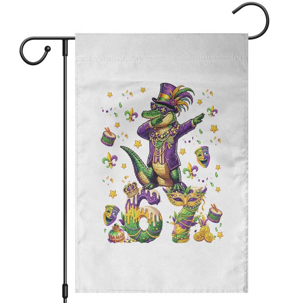 Funny Mardigator Alligator Six Seven Meme Garden Flag Mardi Gras Gifts
