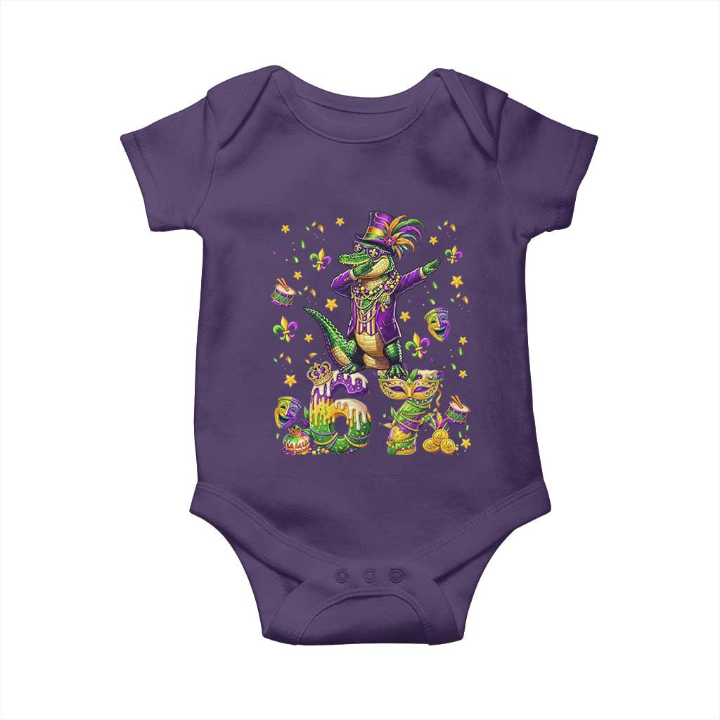 Funny Mardigator Alligator Six Seven Meme Baby Onesie Mardi Gras Gifts