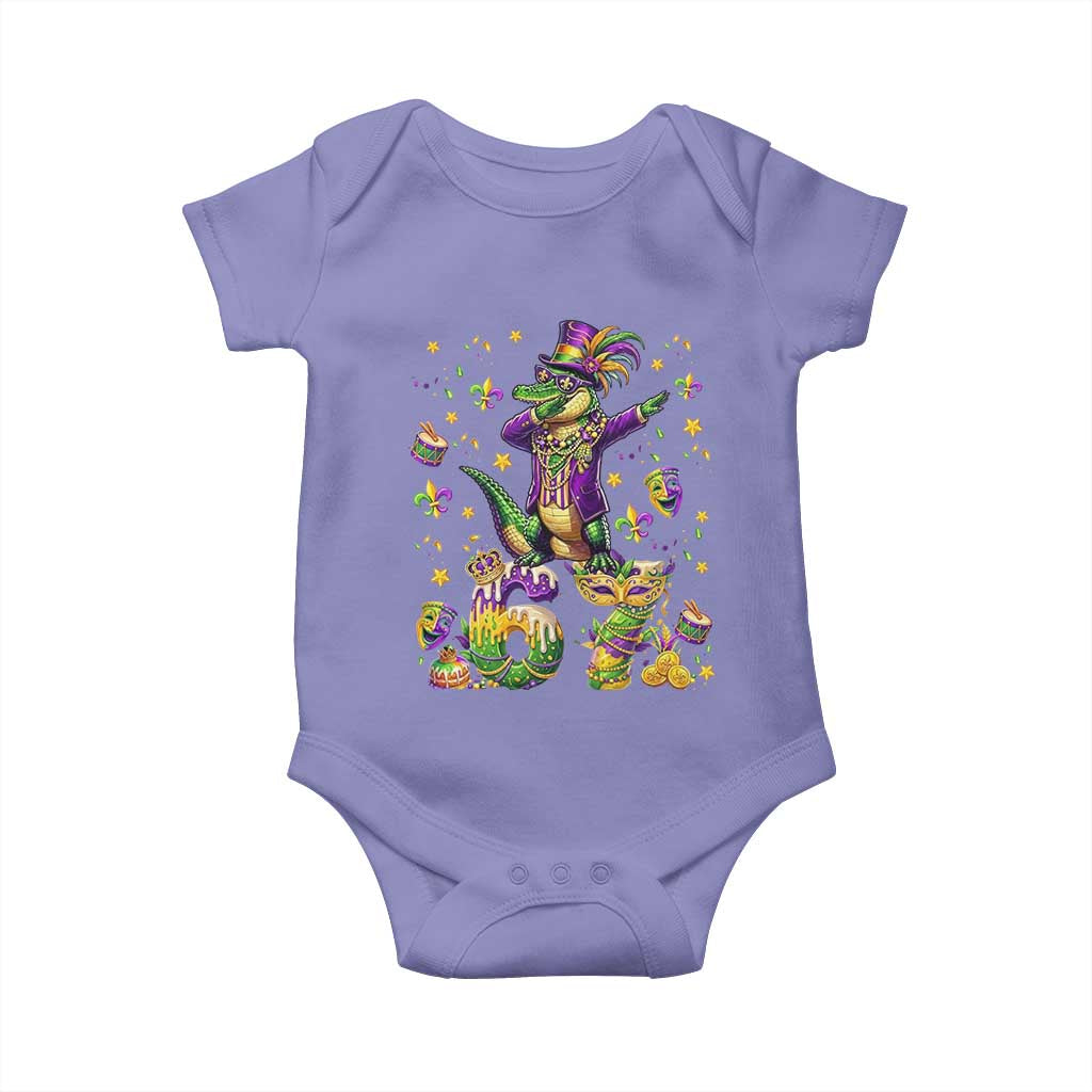 Funny Mardigator Alligator Six Seven Meme Baby Onesie Mardi Gras Gifts